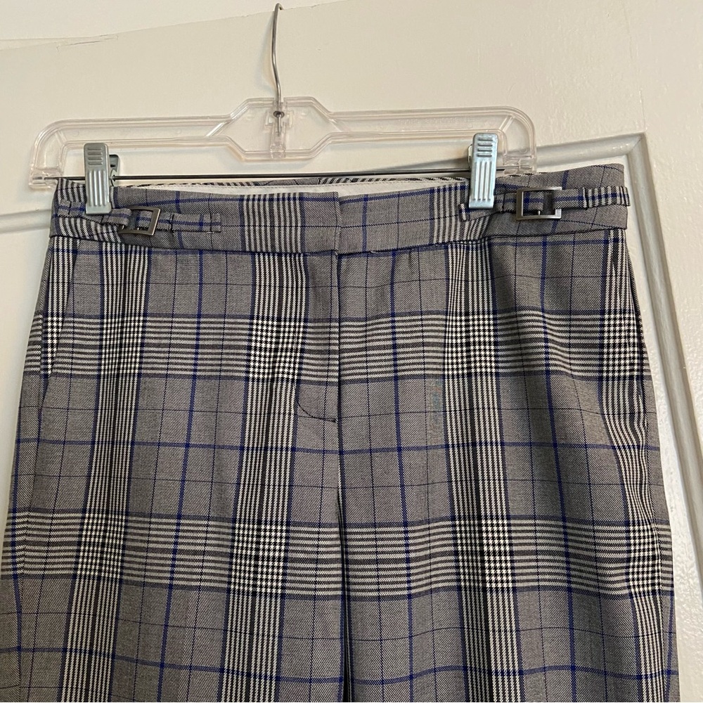 Plaid straight leg trousers 🖤